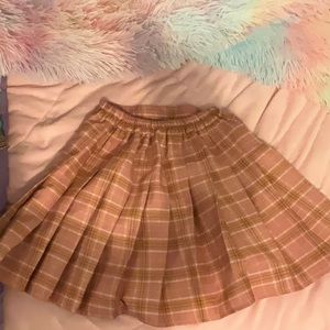 Pink striped skirt